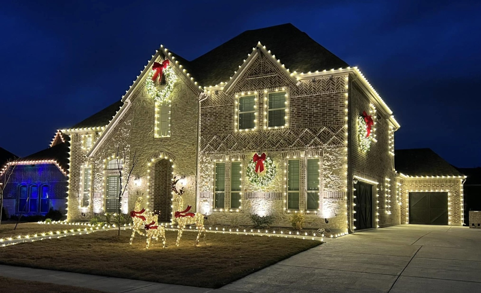 Christmas lights display